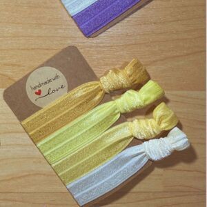 🌸 Handmade Pastel No-Crease Hair Ties 4-Packs